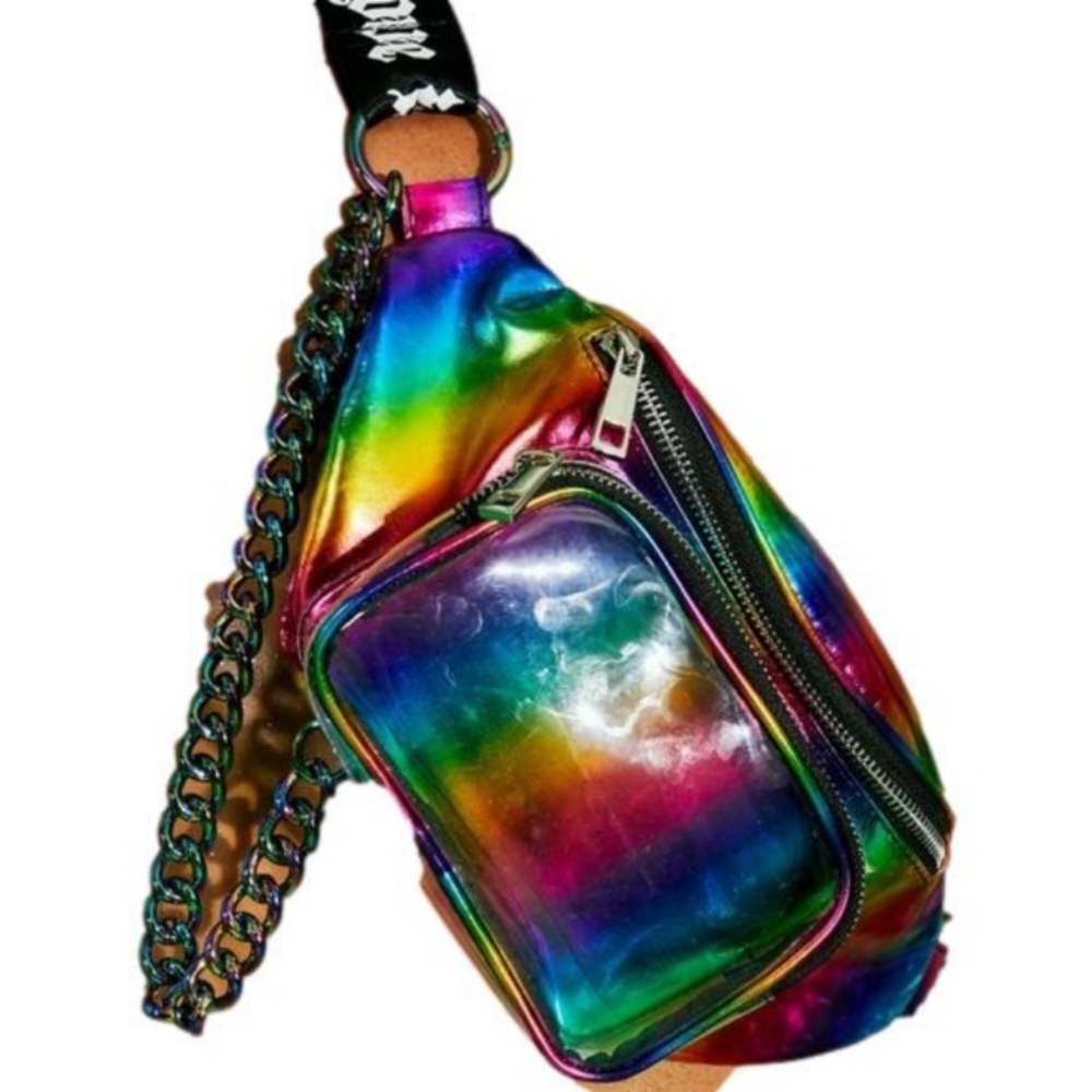 😺CLUB EXX Proud to be Rainbow Fanny Pack in Multi-color